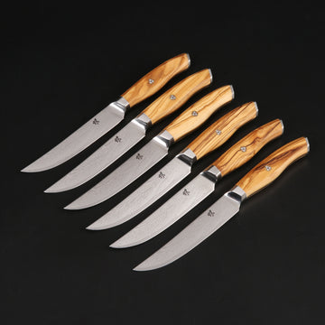 Damascus Steel Steak Knife Set